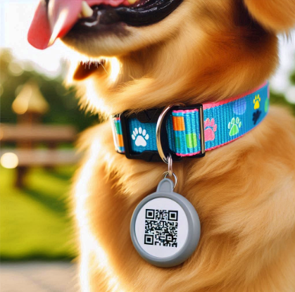 Figura 1 Coleira de identificação com QR Code