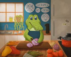 Imagem de Jack cortando cebola.