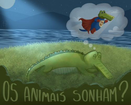 Imagem do mascote Jack sonhando.