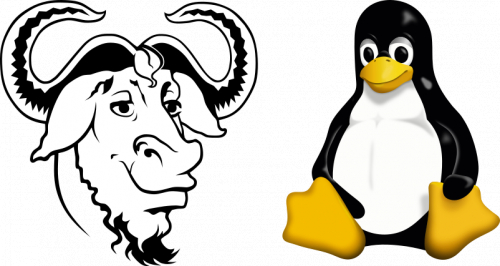 Mascotes do projeto GNU e do sistema operacional Linux