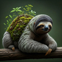 Figura ilustrativa sobre o ecossistema que vive na pele das preguiças.