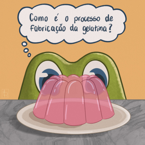 Jack pensativo sobre como a gelatina é fabricada