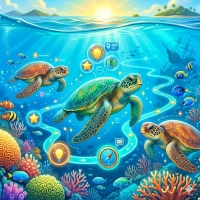 Imagem ilustrando o ambiente marinho sob a ótica de elementos de jogos
